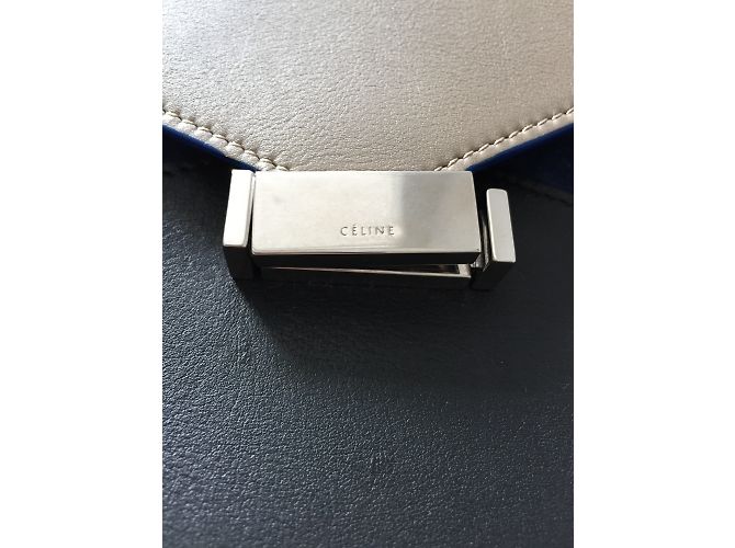 Céline Diamond Handtasche Leder und Wildleder dreifarbig Mehrfarben - Ansicht 7