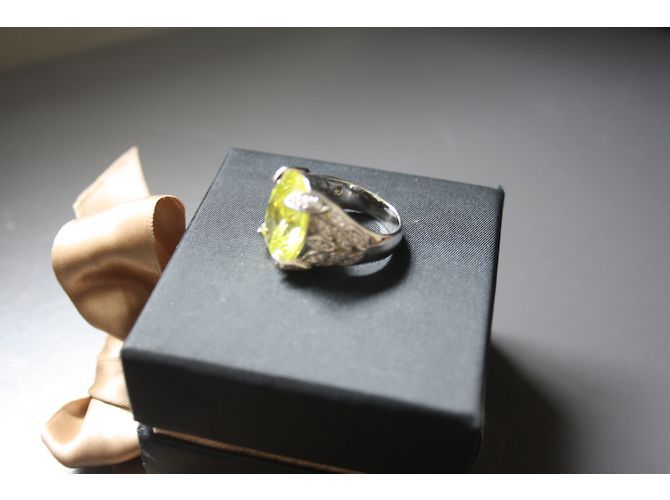 Anello inconnue in argento e zircone verde peridoto misura 55 - vista 4
