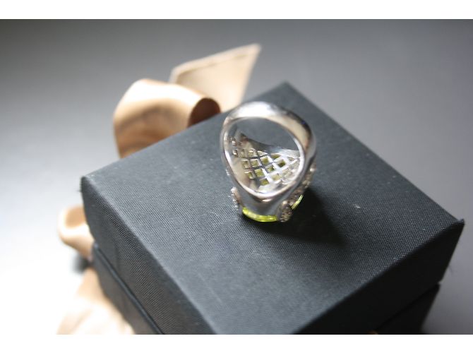 Anello inconnue in argento e zircone verde peridoto misura 55 - vista 7