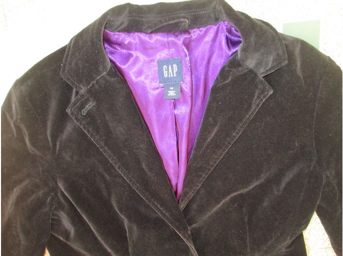 Gap Jacke aus schwarzem Samt Größe 38 - Ansicht 4