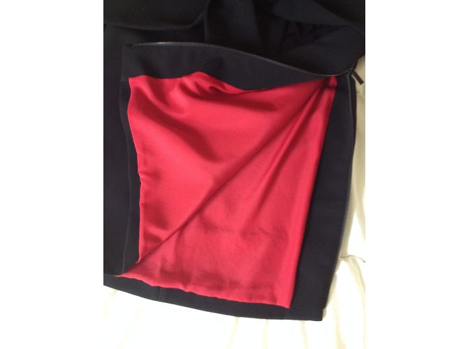 Barbara Bui Schwarzes Crepe Kleid mit Gürtel Größe 38 - Ansicht 4