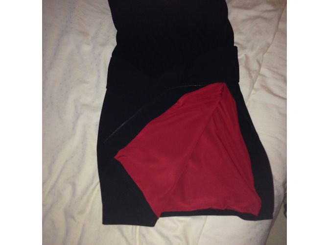 Barbara Bui Schwarzes Crepe Kleid mit Gürtel Größe 38 - Ansicht 5