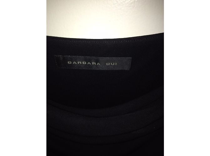 Barbara Bui Schwarzes Crepe Kleid mit Gürtel Größe 38 - Ansicht 6