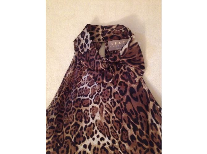 Autre Marque Top de seda con estampado de leopardo - vista 3