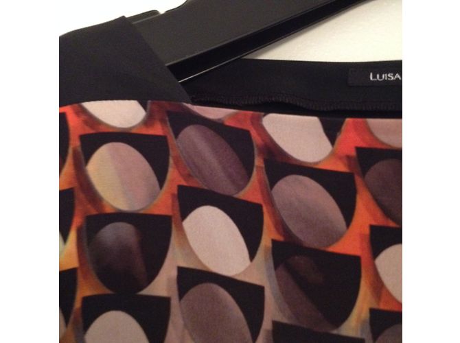 Vestido corto de seda Luisa Cerano con patrones geométricos Multicolor - vista 4