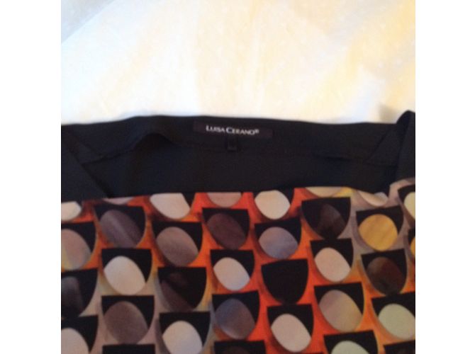 Vestido corto de seda Luisa Cerano con patrones geométricos Multicolor - vista 5