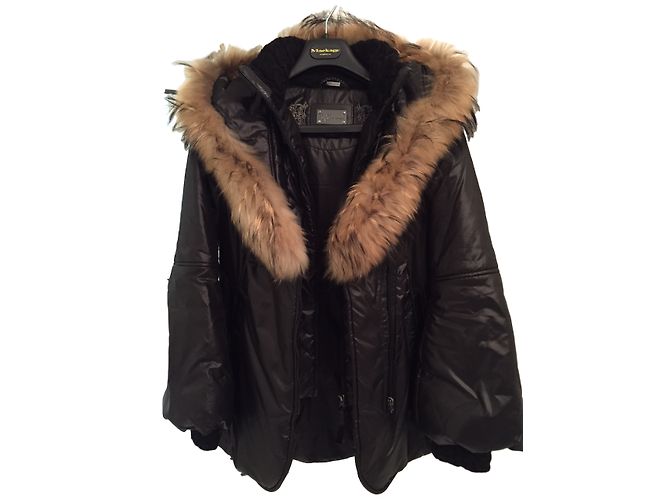 Veste En Cuir Mackage Avec Fourrure Lapin Pour Femme - Noire, Taille M, Occasion Très Bon État