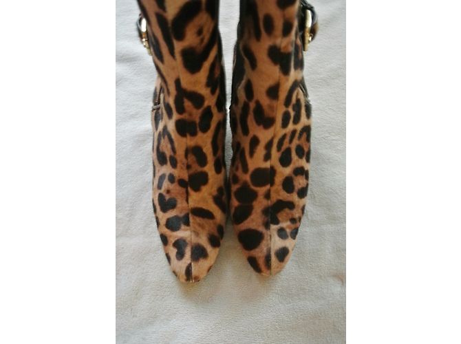 Botas Dolce & Gabbana Estampado Leopardo Piel de Vitello 37 Estampado de leopardo - vista 3