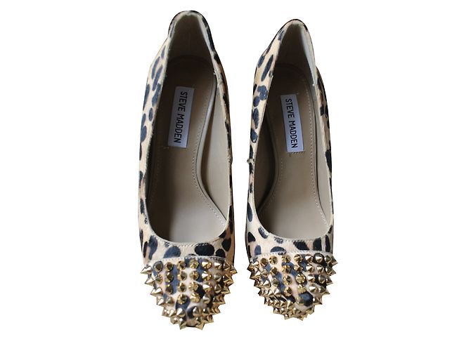 Décolleté Steve Madden Leopardato in Pelle di Vitello 37 Stampa leopardo - vista 2