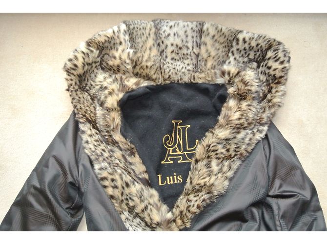 Autre Marque Abrigo de piel de lince marrón Talla 38 Castaño - vista 3