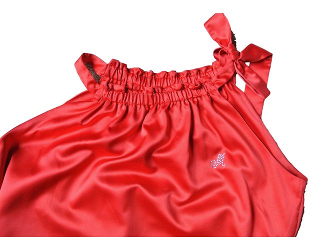 Monnalisa Kleid Rot aus Polyester - Ansicht 2