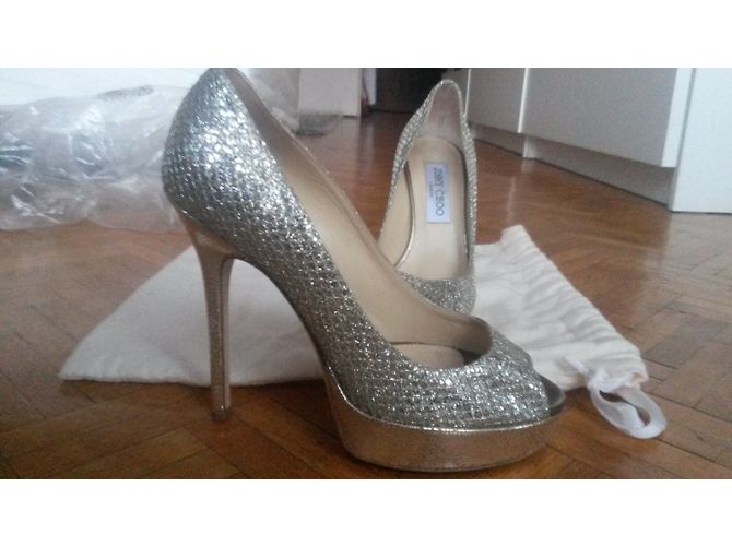 Jimmy Choo Dahlia Pumps Champagner Größe 36 Silber - Ansicht 5