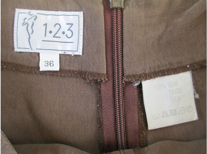 Autre Marque Seidenshorts Braun Größe 36 - Ansicht 4