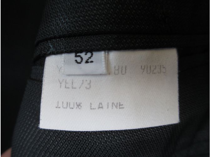 Yves Saint Laurent Black Striped Wool Suit Jacket Size 52 - view 6