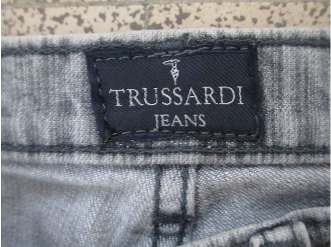 Trussardi Jeans Graue Baumwoll Jeans Gerade Schnitt Taille 27 - Ansicht 6