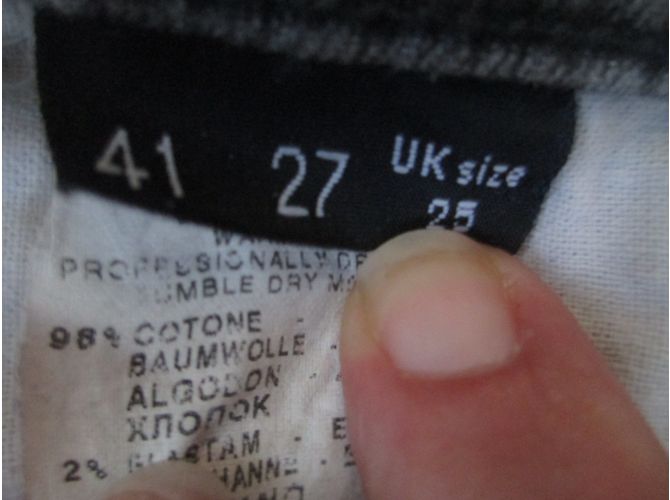 Trussardi Jeans Graue Baumwoll Jeans Gerade Schnitt Taille 27 - Ansicht 7