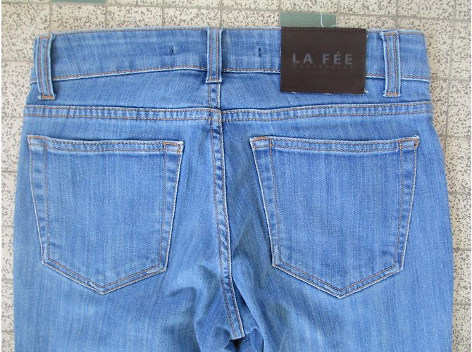 La Fée Maraboutée Jeans Blau Baumwolle Gerade Schnitt Gr. 36 - Ansicht 4