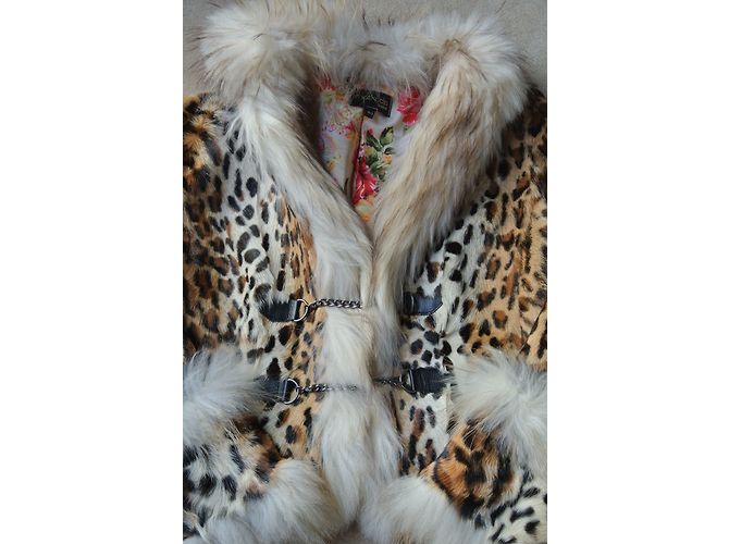 Autre Marque Abrigo de piel estampado leopardo Estampado de leopardo - Ansicht 3