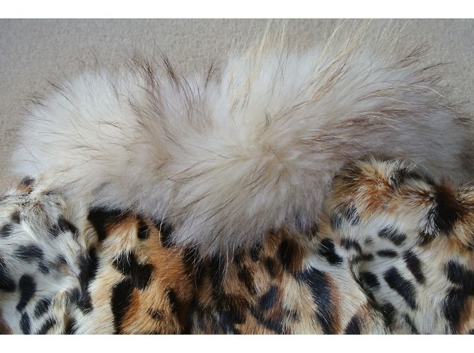 Autre Marque Abrigo de piel estampado leopardo Estampado de leopardo - Ansicht 5