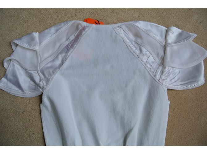 Top blanco de algodón Karen Millen - vista 4