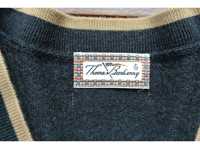 Gilet in lana Burberry Thomas Burberry London Grigio - vista 4