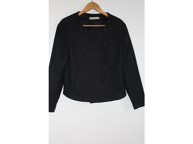 Sandro Black Wool Jacket Size 40 - view 4
