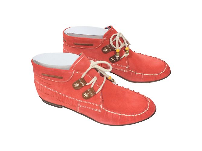 Autre Marque Bottines Tamaris en daim corail taille 40 - vue 2