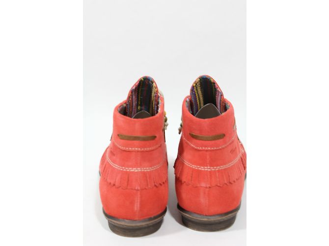 Autre Marque Bottines Tamaris en daim corail taille 40 - vue 4