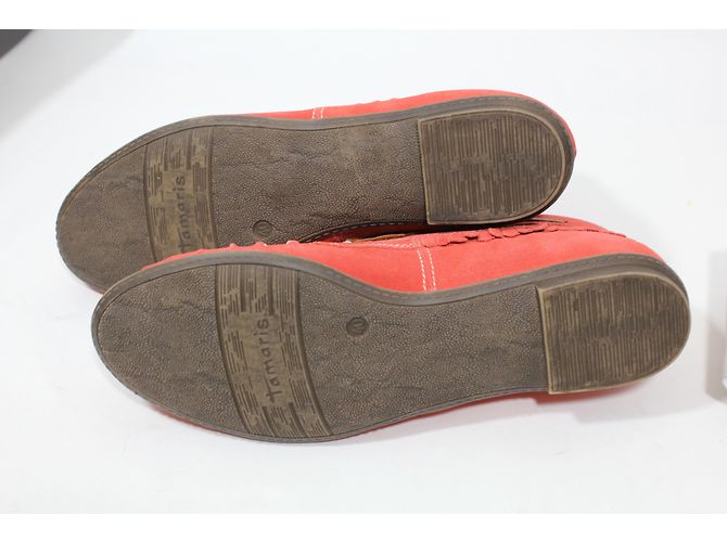 Autre Marque Bottines Tamaris en daim corail taille 40 - vue 5