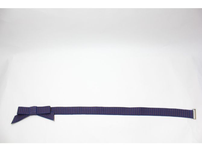 Alexis Mabille Elastischer Gürtel aus Stoff Blau und Senf 75 cm - Ansicht 3