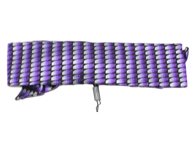 Tara Jarmon Stoffgürtel Aubergine Schwarz Weiß Blau Lila - Ansicht 2