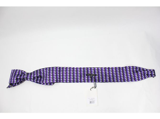Tara Jarmon Stoffgürtel Aubergine Schwarz Weiß Blau Lila - Ansicht 3