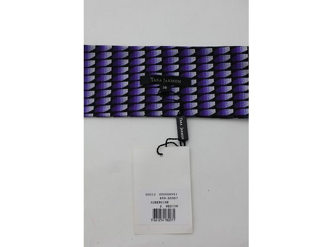 Tara Jarmon Stoffgürtel Aubergine Schwarz Weiß Blau Lila - Ansicht 6
