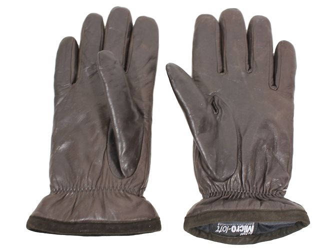 Autre Marque Braune Lederhandschuhe Größe M - Ansicht 2