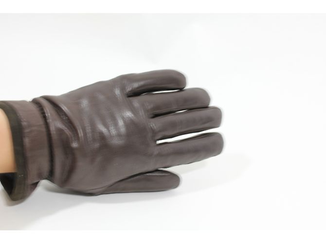 Autre Marque Braune Lederhandschuhe Größe M - Ansicht 3