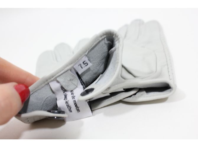 Autre Marque Handschuhe aus Schafsleder Creme Größe 7.5 Roh - Ansicht 5