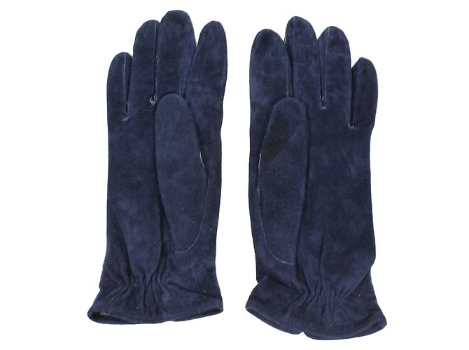 Autre Marque Boboki Handschuhe aus Wildleder Mitternachtsblau Größe 7 - Ansicht 2
