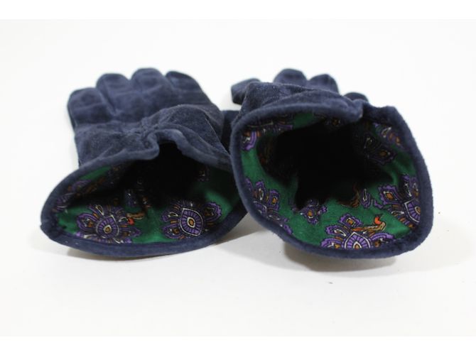 Autre Marque Boboki Handschuhe aus Wildleder Mitternachtsblau Größe 7 - Ansicht 3