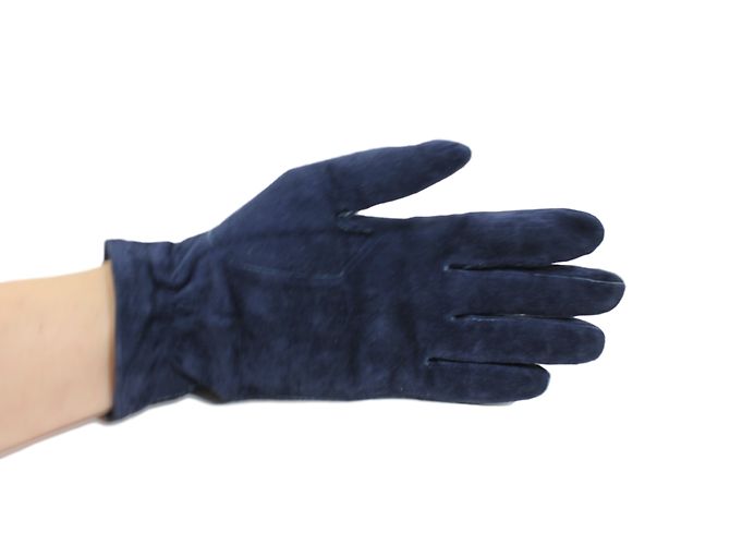 Autre Marque Boboki Handschuhe aus Wildleder Mitternachtsblau Größe 7 - Ansicht 5
