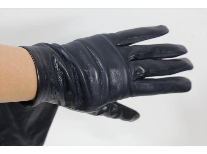 Autre Marque Schwarze Lederhandschuhe Größe 7.5 - Ansicht 3