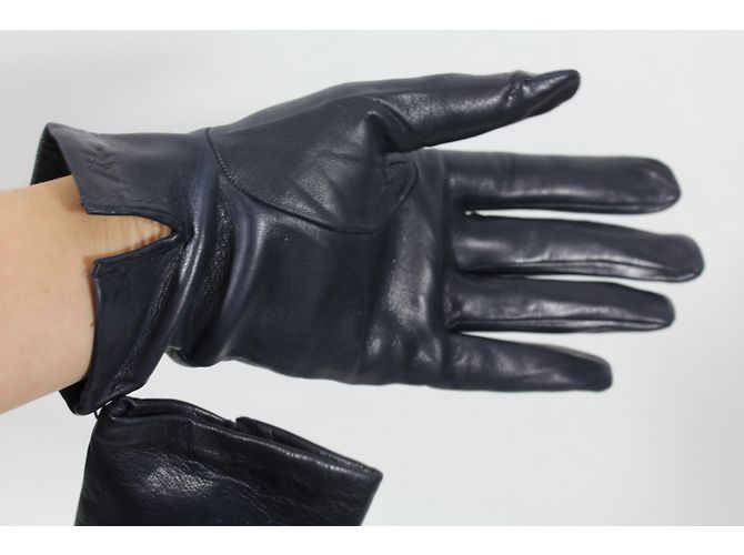 Autre Marque Schwarze Lederhandschuhe Größe 7.5 - Ansicht 4