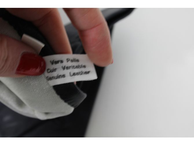 Autre Marque Schwarze Lederhandschuhe Größe 7.5 - Ansicht 7