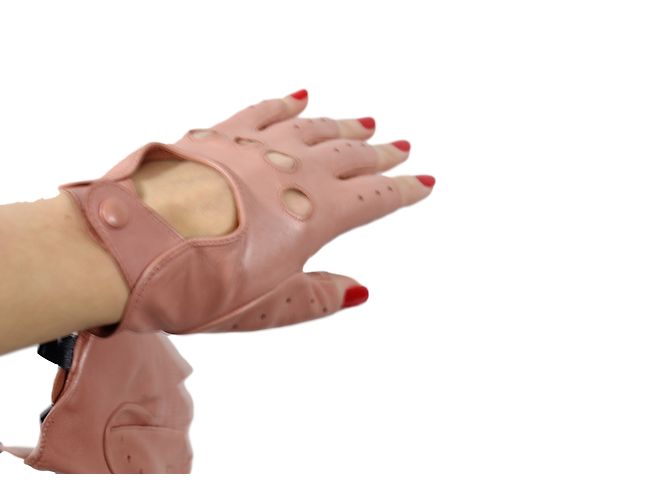 Autre Marque Glove Story Fäustlinge aus Lammleder Rosa Pink - Ansicht 2