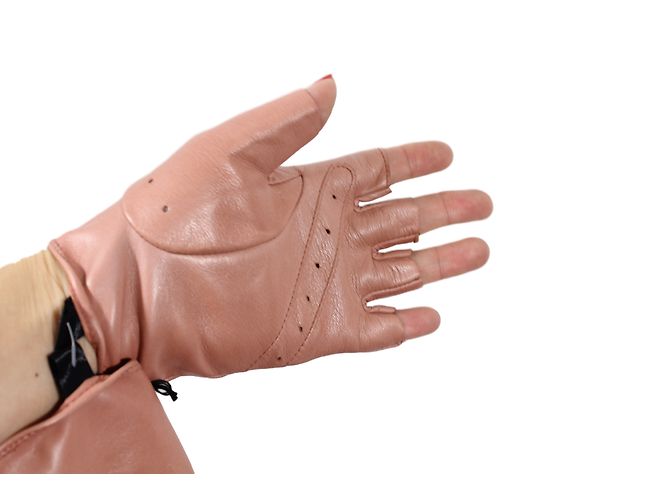 Autre Marque Glove Story Fäustlinge aus Lammleder Rosa Pink - Ansicht 3