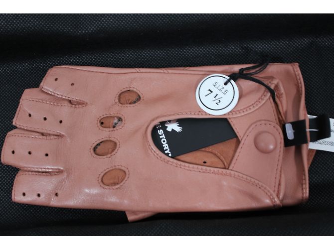 Autre Marque Glove Story Fäustlinge aus Lammleder Rosa Pink - Ansicht 4