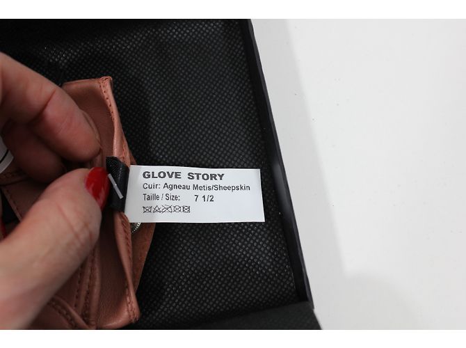Autre Marque Glove Story Fäustlinge aus Lammleder Rosa Pink - Ansicht 5
