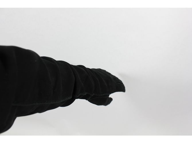 Luvas longas Hermès em camurça preta Preto - vista 11