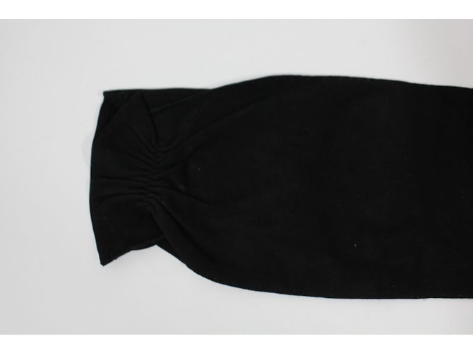 Luvas longas Hermès em camurça preta Preto - vista 9