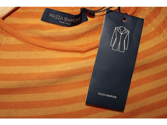 Camiseta Piazza Sempione de algodón naranja - vista 3