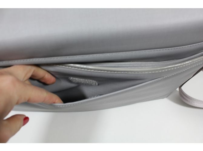 Autre Marque Borsa Satchel Piquadro in tela grigia - vista 15